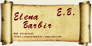 Elena Barbir vizit kartica